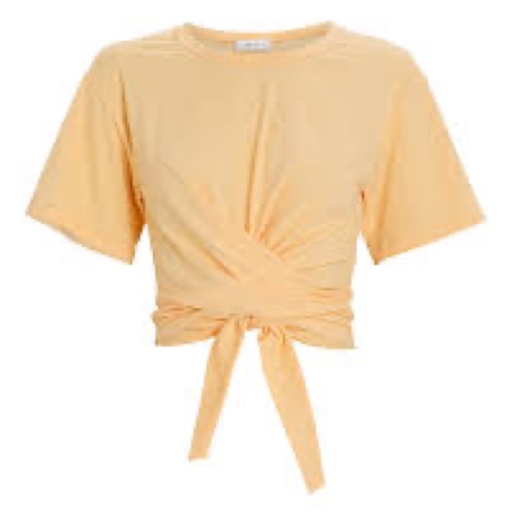 A.L.C. Jules Wrap T-Shirt Pale Orange